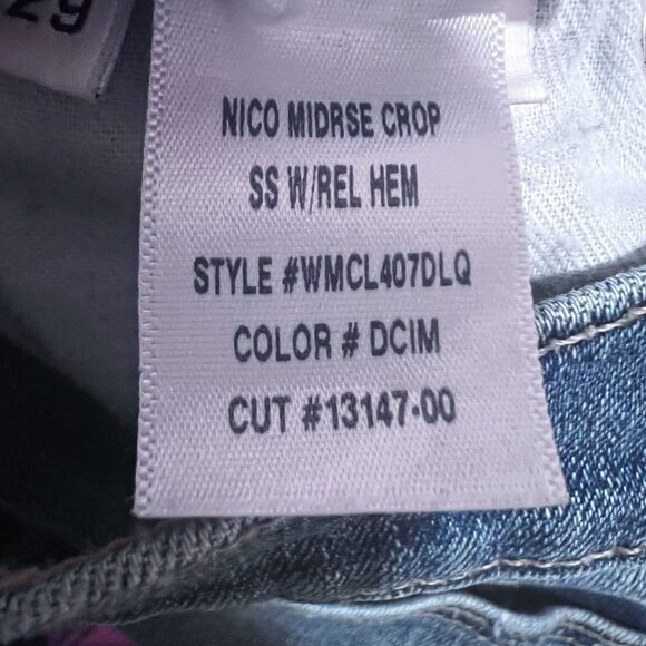 Hudson Nico Distressed Midrise Crop Skinny Jeans Size 29 - Picture 11 of 14